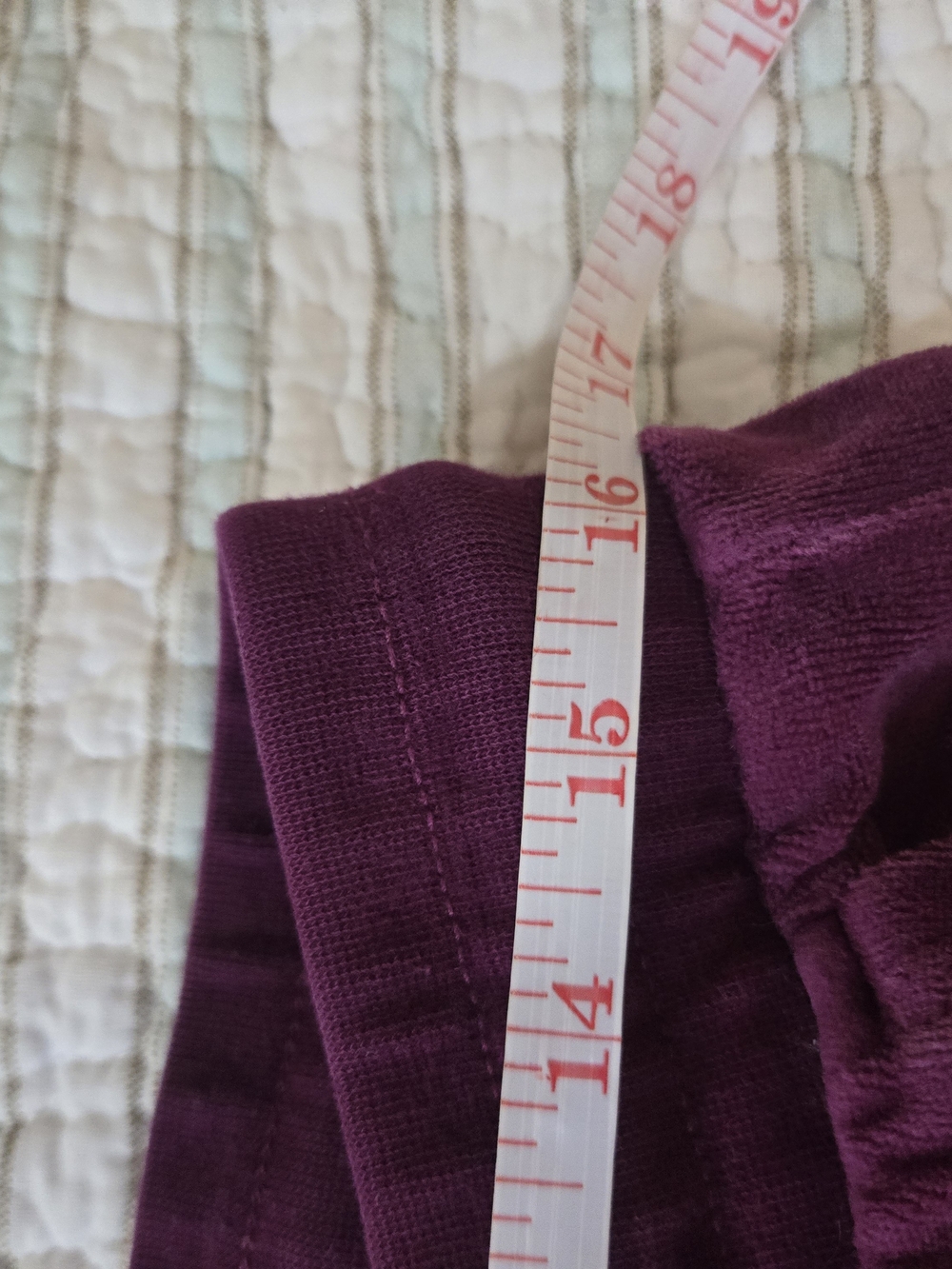 GAP Velour Drawstring Lounge Pants - Berry Plum L Petite - Picture 5 of 7